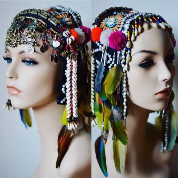 Reversible Tribal Headdress - custom piece