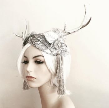 Silver Stag Headdress