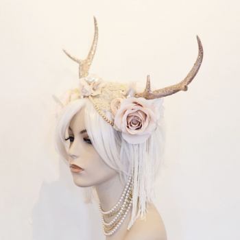 Champagne Stag Headdress SOLD