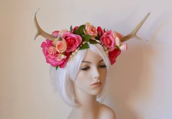 Rose Garden Stag Headdress