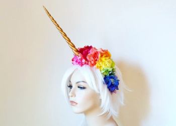 Rainbow Unicorn Headdress - SOLD