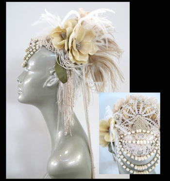 Lace Magnolias Headdress