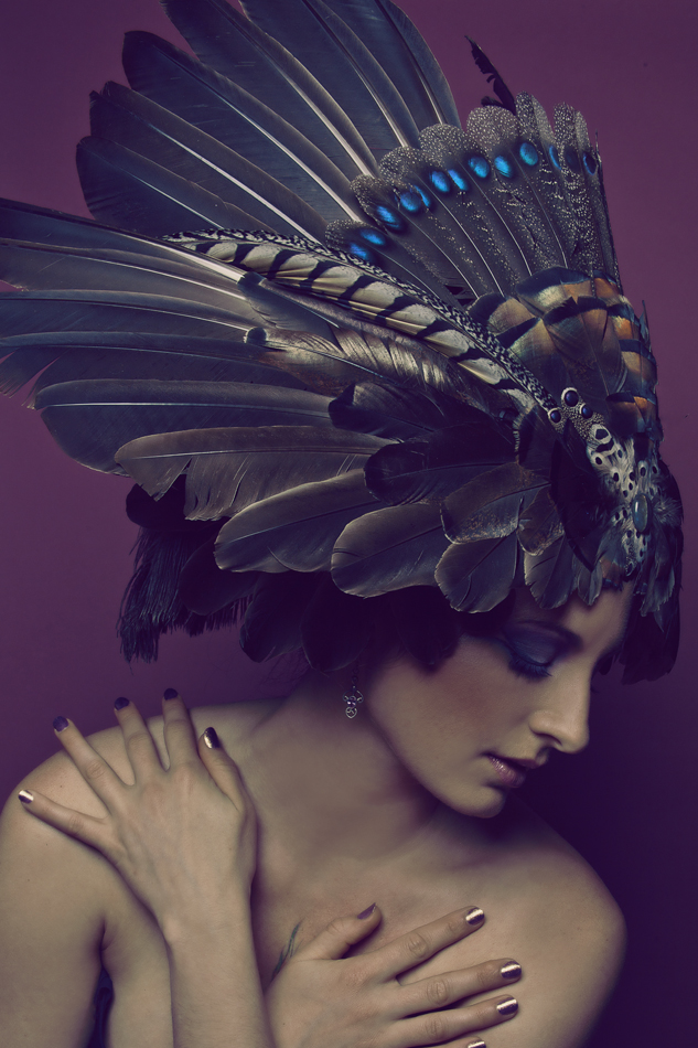 Earthen Iridescence Feather Headdress