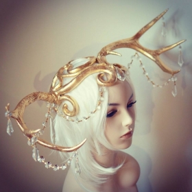 Golden Stag Headdress V2