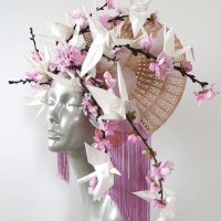Paper Cranes Headdress - SOLD