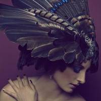 Earthen Iridescence Feather Headdress