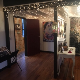 the entryway and boutique