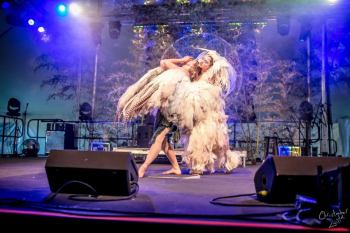 Winged woman at Leaf Festival 2016