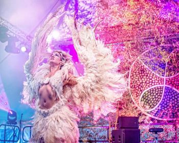 Winged woman at Leaf Festival 2016