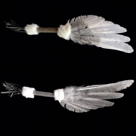 Cloud Clearer - Gray turkey feather smudge fan