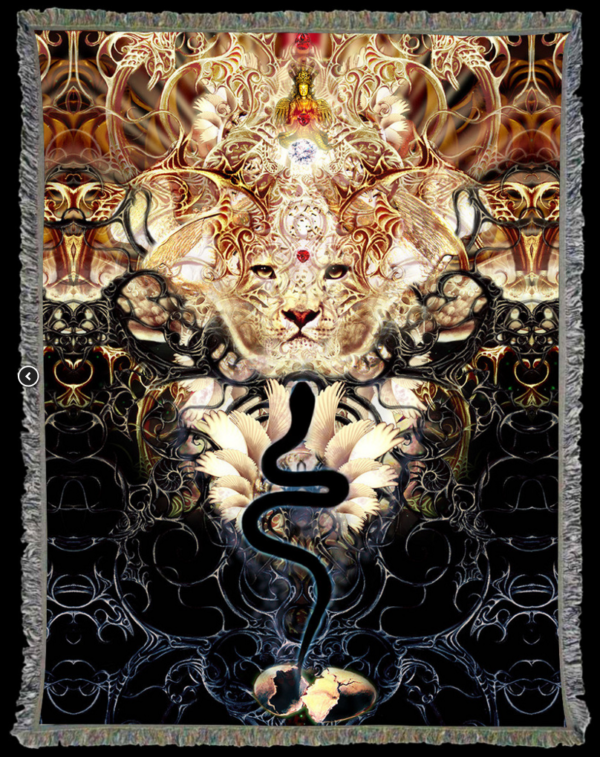 Woven Art Blanket - Yin and Yang