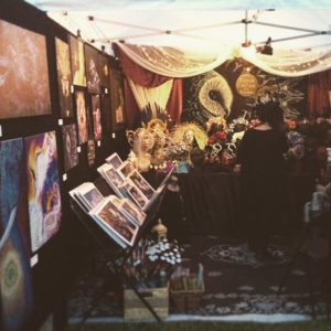Inside my sweet little booth - it was a magical world of wonder 