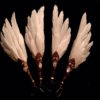 Angel Wings Feather Earrings / gold & white - Image 5