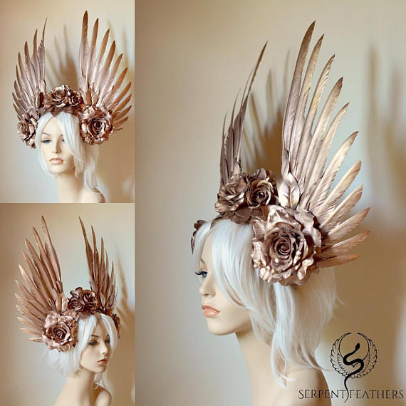 Rose Gold Craft Feathers (50 grams)