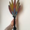 Solar Flight - Macaw Feather & Fringe Smudge Fan SOLD - Image 3