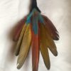 Solar Flight - Macaw Feather & Fringe Smudge Fan SOLD - Image 5