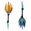 Solar Flight - Macaw Feather & Fringe Smudge Fan SOLD