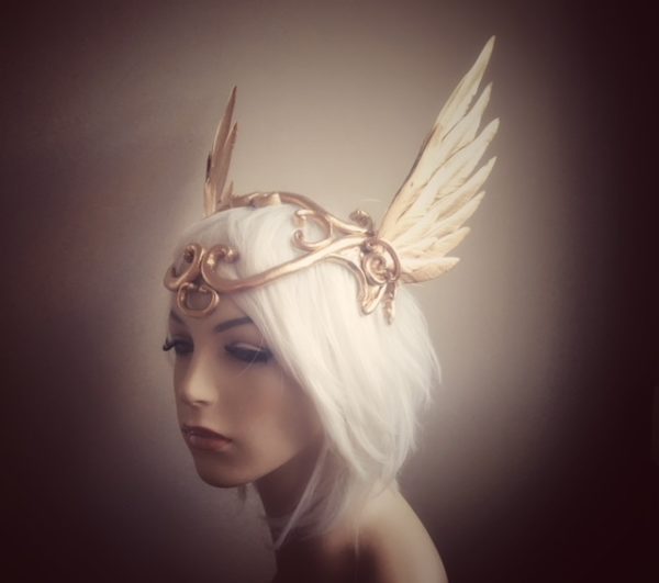 Gold Wings & Filigree Headdress : Made to order - Image 2