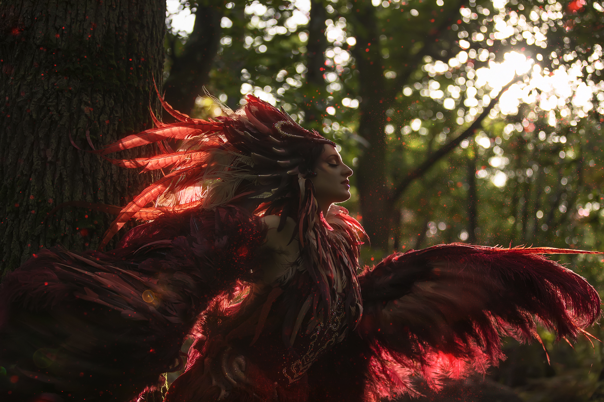 LED Feather Angel Wings - Fully Programmable - Sacred Flow Art