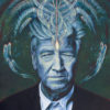 Transcending : Portrait of David Lynch- Original painting on canvas - 28 x 34 "