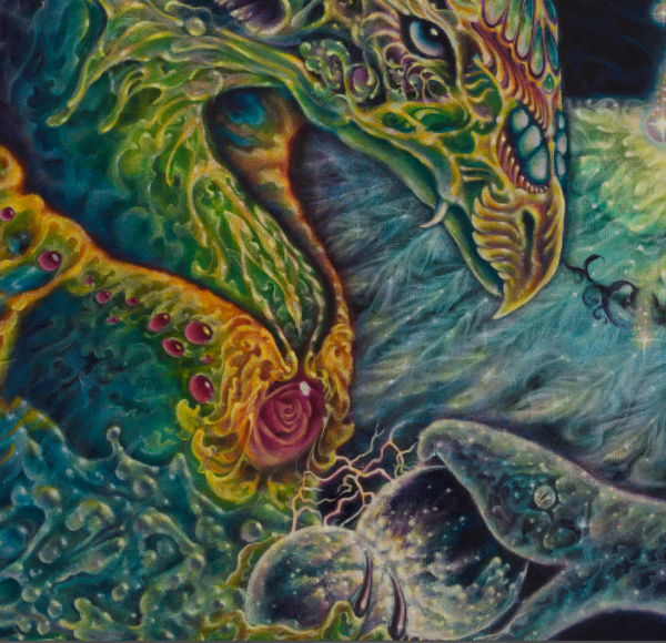 Communion - Original painting on canvas - 16 x 28" - Image 4