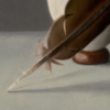 SOLD : Swan Egg and Black Cockatoo Feather - Original painting on panel - 8 x 10 " - Image 4