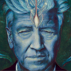 Transcending : Portrait of David Lynch- Original painting on canvas - 28 x 34 " - Image 4