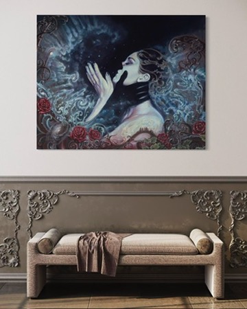 Embracing the Infinite Unknown : Original oil painting on canvas : 48"x60", 2022 - Image 4