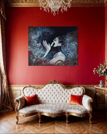 Embracing the Infinite Unknown : Original oil painting on canvas : 48"x60", 2022 - Image 3