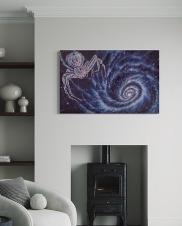 Grandmother Spider - Original painting on canvas - 30 x 48 " - Image 6