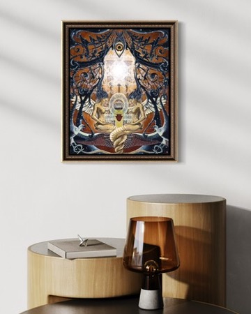 The Mirror- Original painting on bristol - 11 x 14 " - Image 5