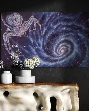 Grandmother Spider - Original painting on canvas - 30 x 48 " - Image 5