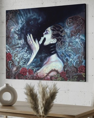 Embracing the Infinite Unknown : Original oil painting on canvas : 48"x60", 2022 - Image 5