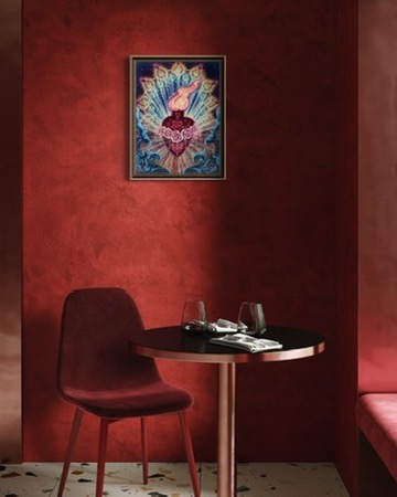 Immaculate Heart- Original acrylic painting on canvas - 12 x 16 " - Image 4