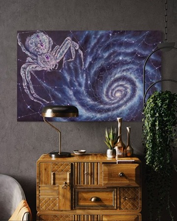 Grandmother Spider - Original painting on canvas - 30 x 48 " - Image 7